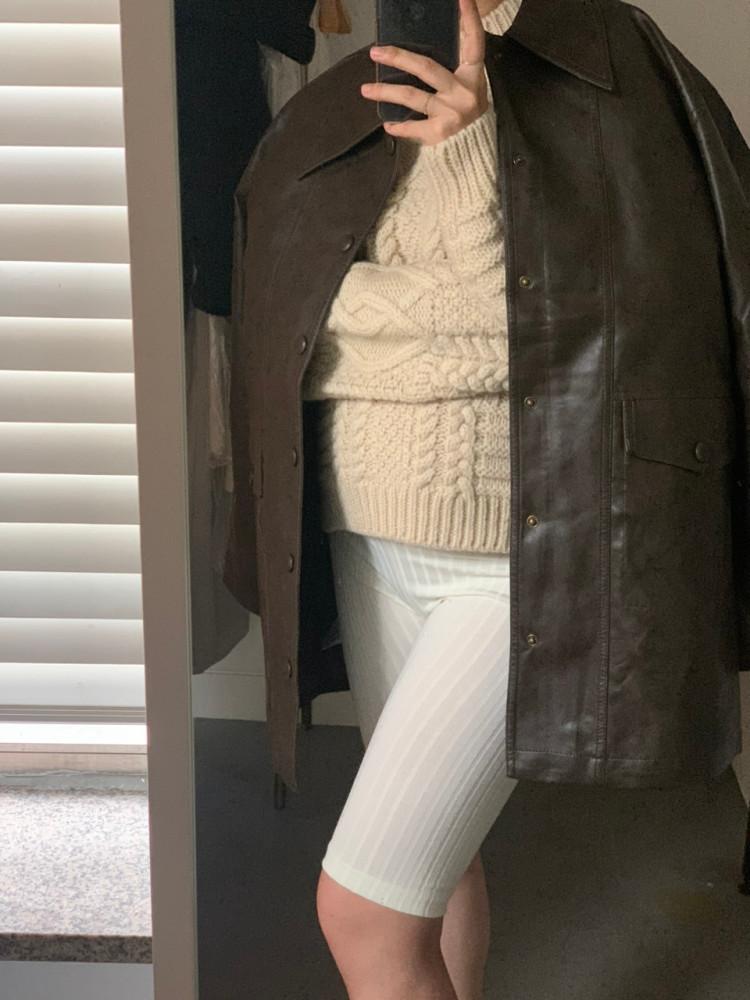 (브라운) 토드 가죽자켓