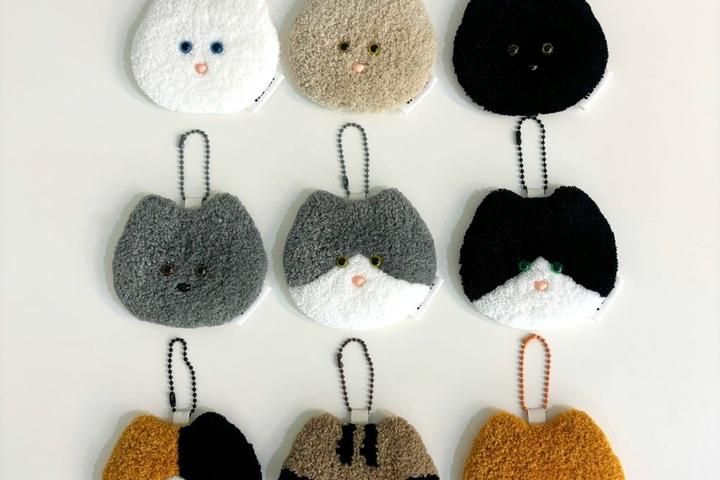 어질어질 냥키링 터프팅 키링