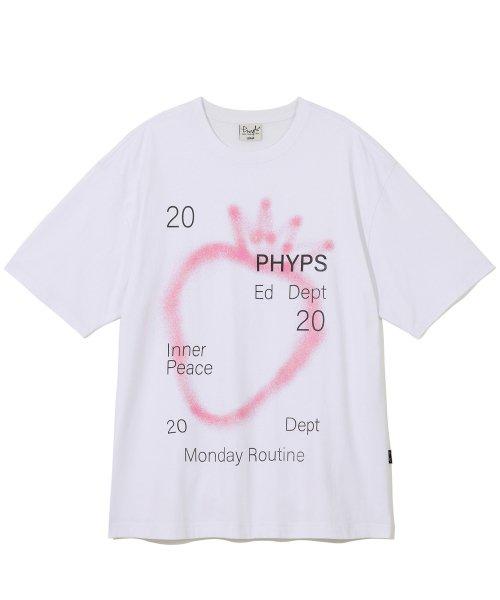 피지컬 에듀케이션 디파트먼트(PHYSICAL EDUCATION DEPARTMENT)  SPRAY BIG STRAWBERRY SS WHITE / PINK - 사이즈 & 후기 | 무신사