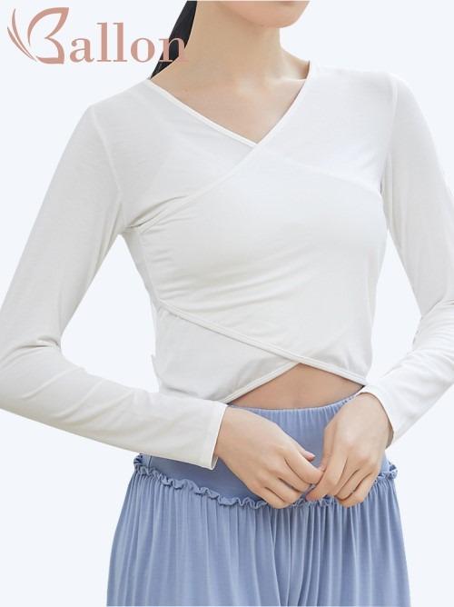 S4907 발롱 크로스넥 긴팔 티셔츠