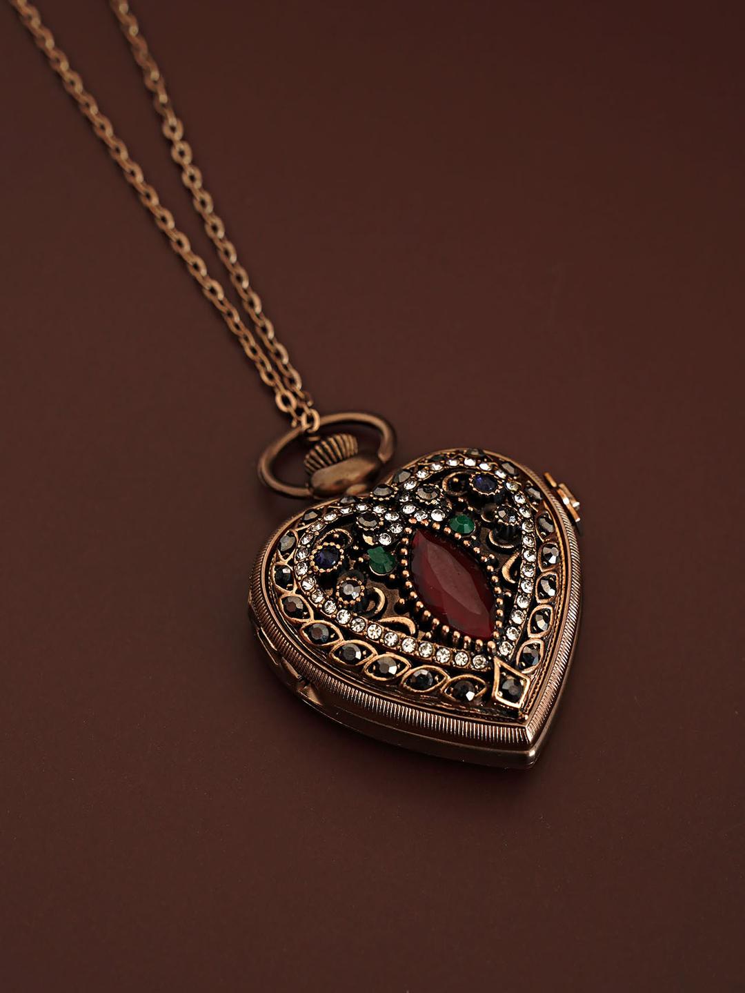 [RARE][Sarah Cov] heart stone necklace watch