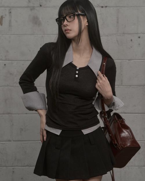 Steel Button Top (black)