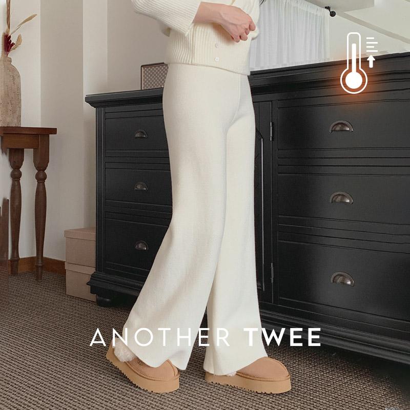 퍼니트바지✨오늘출발(일부)🚀#제작 [tps0549] 스코일 퍼 와이드 니트 팬츠(니트바지,니트팬츠,와이드바지,와이드핏,퍼팬츠,퍼바지,겨울바지)