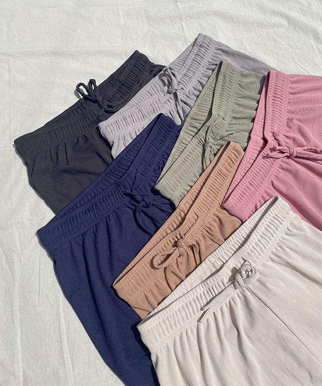 [누적판매 4,000장] [7color] 쿨썸머 골지 와이드 트레이닝 팬츠 여자 일자 냉장고 찰랑 허벅돼바지