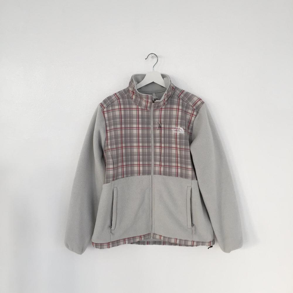 The north face check fleece jacket