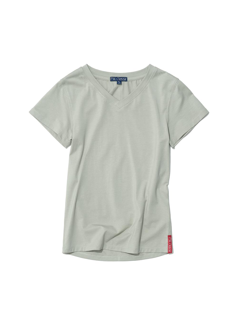 [WOMEN] PWC V-NECK BABY TEE_DUSTY MINT