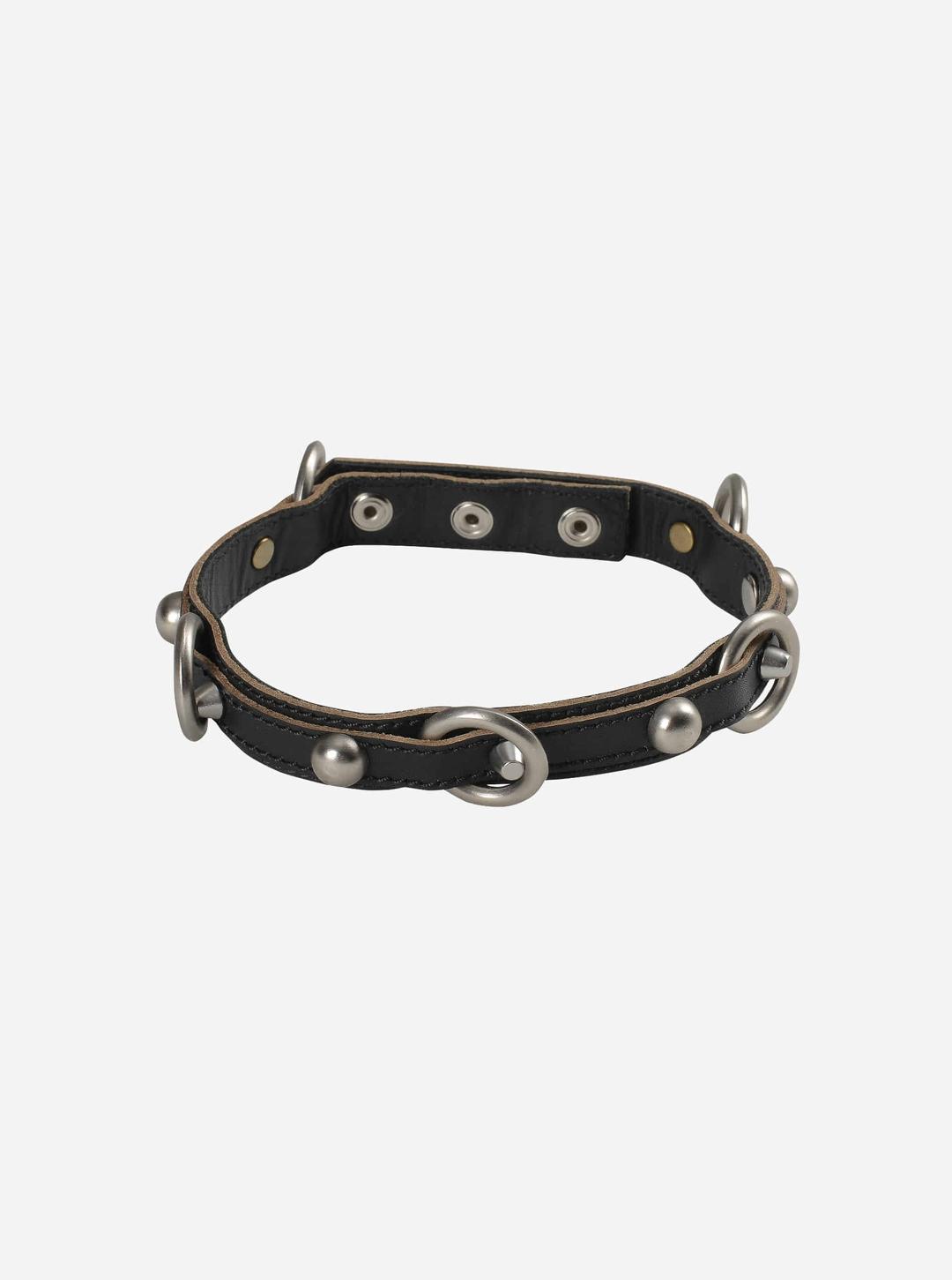 NANA STUD LEATHER CHOKER BLACK