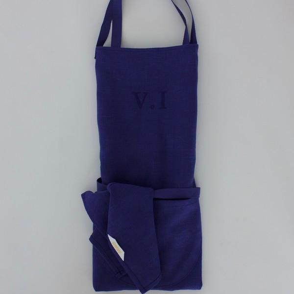 V.I LONG APRON BLUE