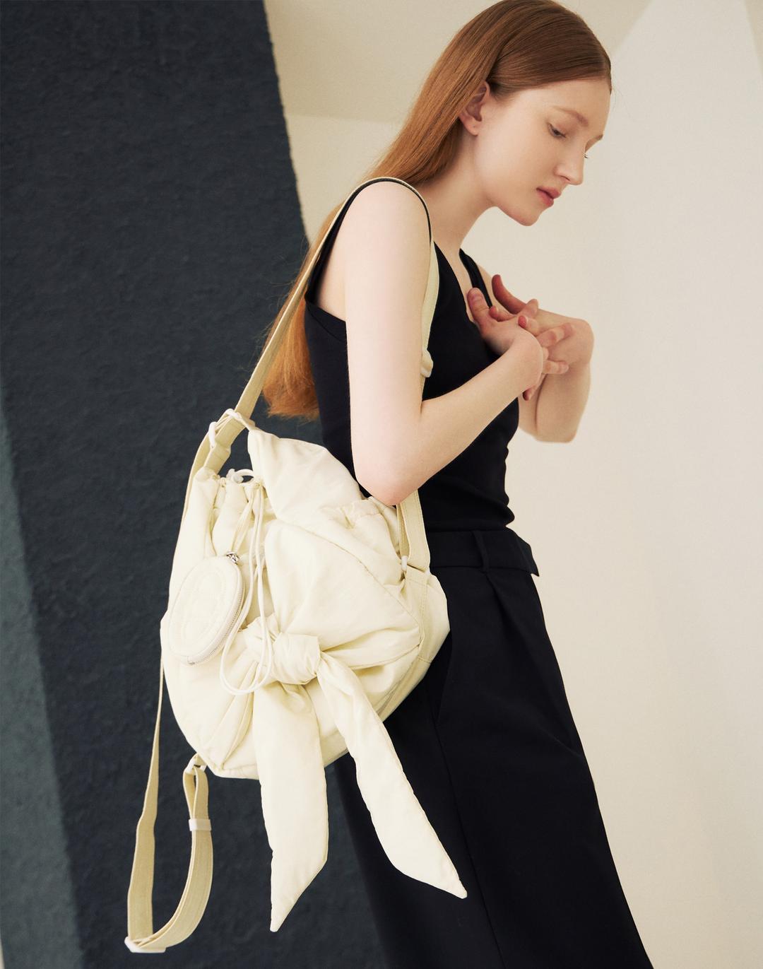 [24FW] [RUBAN] 레몬옐로우 리본 백팩 겸 숄더백 S