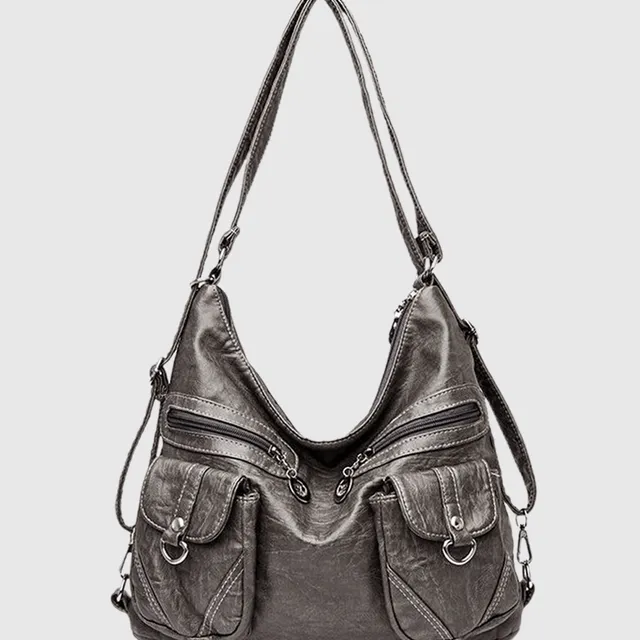 티플 빈티지 투포켓 지퍼 수납 빅 백팩 숄더백