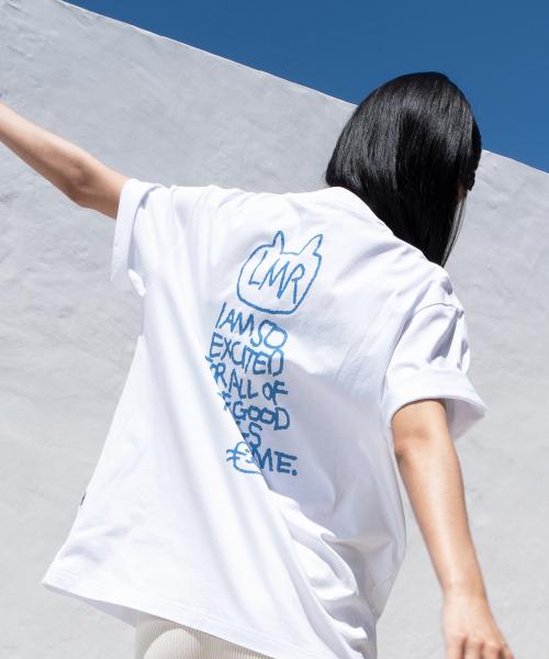 심볼 로고 드로잉 레터링 티셔츠 WHITE