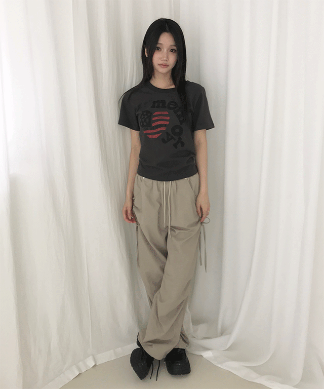 유색 [스트링포인트🤍/여름팬츠] 보엔 스트링 투웨이 나일론 팬츠