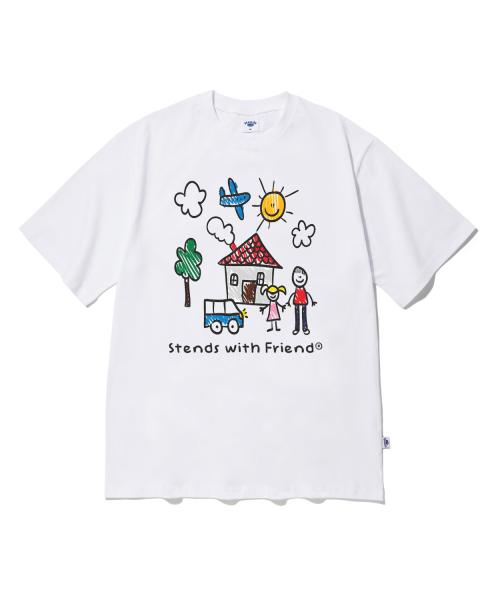 [S~5XL] DTP 드로잉 반팔 티셔츠_D01 하우스