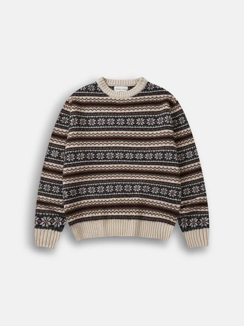 울 페어아일 스웨터(아이보리)