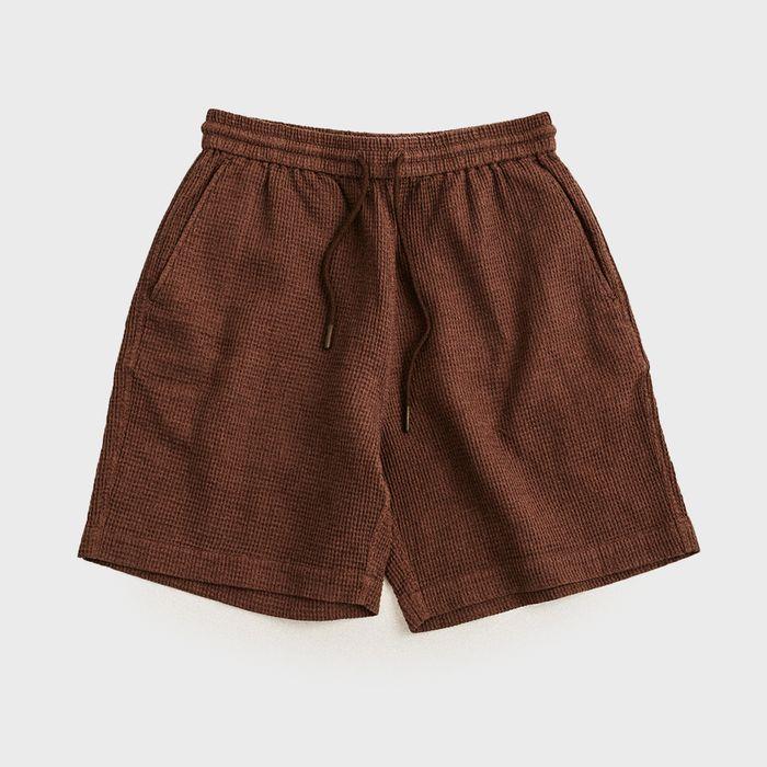 [British Sporting Club] Garment Dyeing Waffle Shorts_ABPOM25711BRX