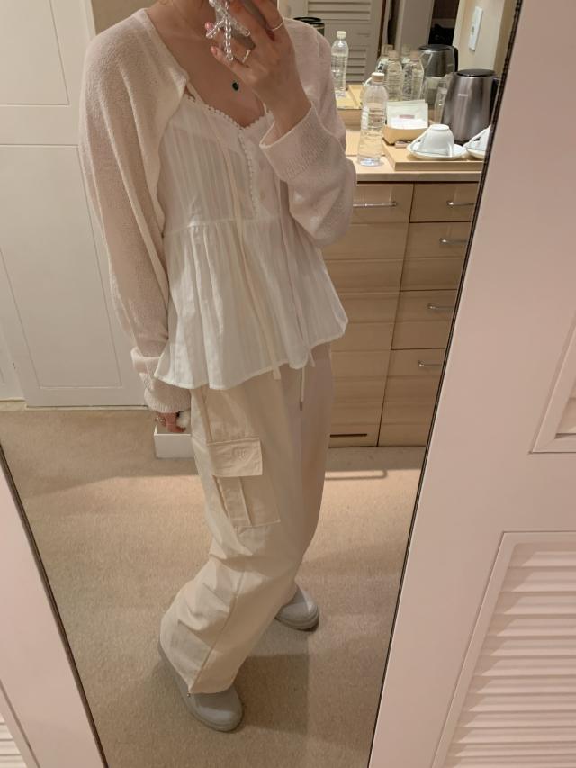 어베인 💕URBANE MADE💕하트 투웨이 와이드 나일론 카고팬츠 밴딩 조거 팬츠 (당일 5c) / 여행룩/휴가룩/바캉스룩/캠핑룩/트레이닝/흠뻑쇼/물놀이룩/페스티벌룩/여행룩/공항룩