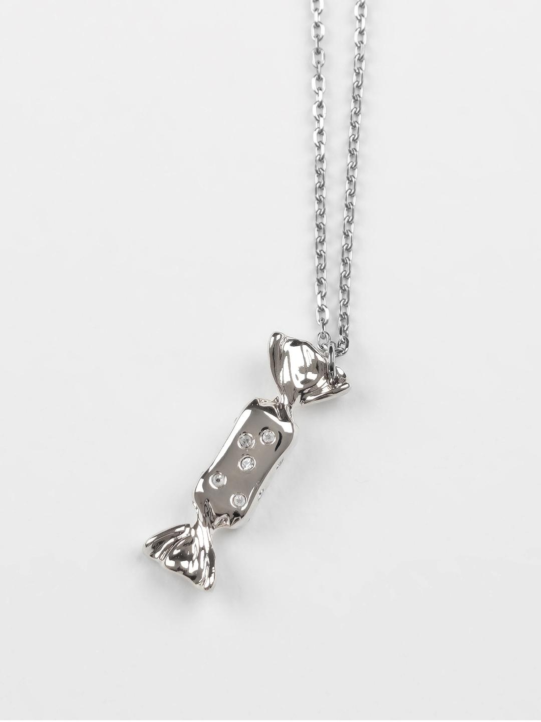 Candy Chain Necklace-Silver