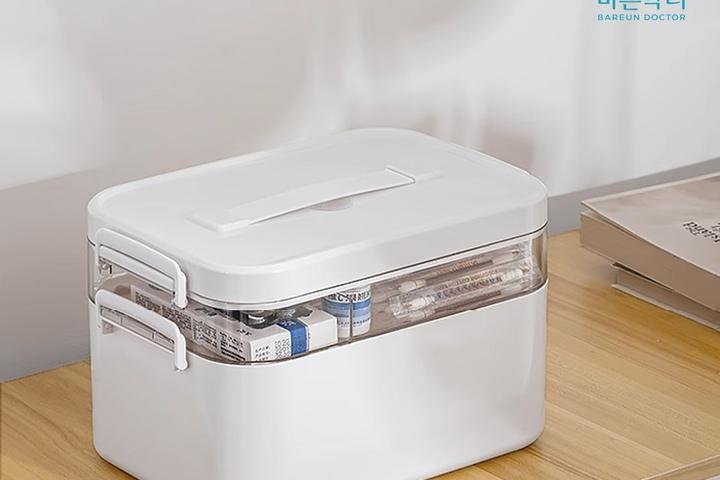 구급상자 구급함 가정용 2단 약통 약보관함 약정리 보관 케이스