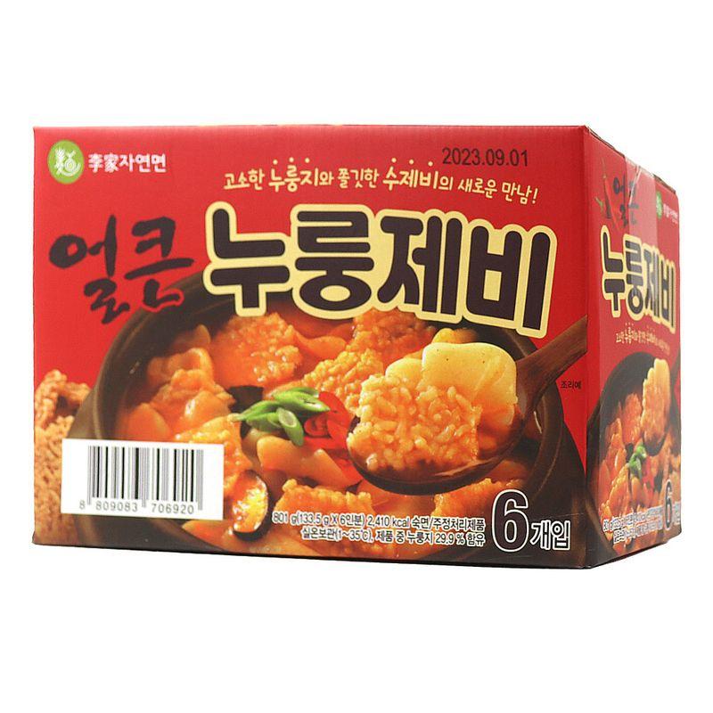 이가자연면 얼큰누룽제비 133.5g 6입 코스트코 누룽지 수제비