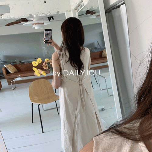 [MADE] 데린 민소매 레이어드 롱 원피스 - 2 color