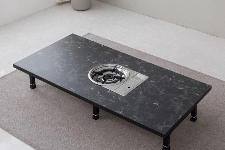 좌식용 접이식 6인 고기불판 테이블 1600x750