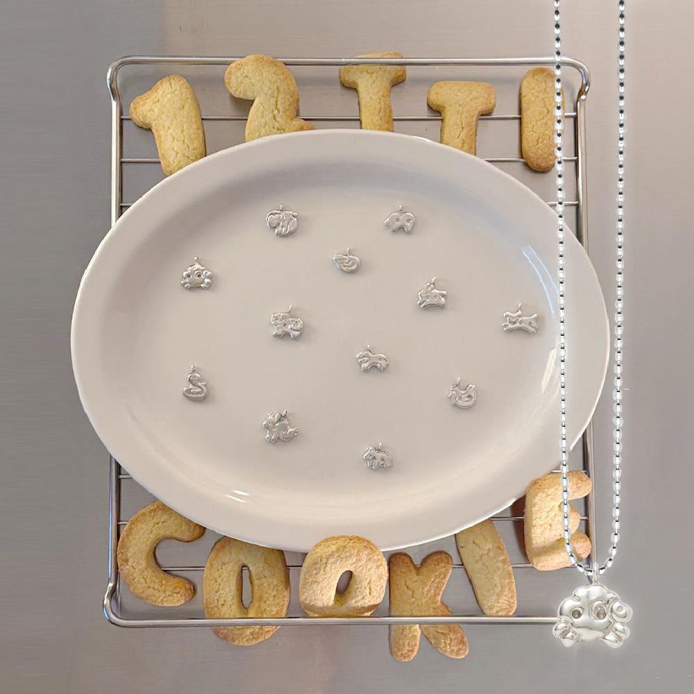[PremiumDot] 12TTI Cookie Necklace - Silver Egg Ball