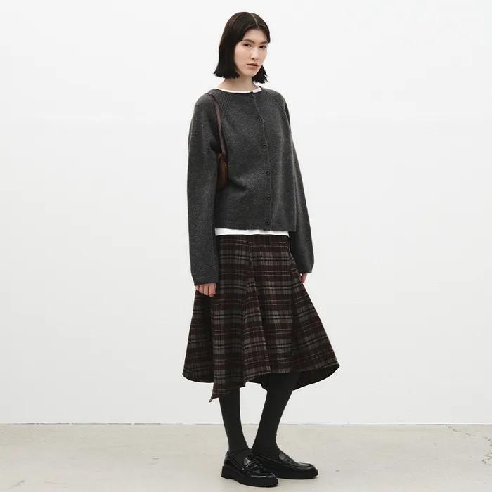 two way cardigan - charcoal