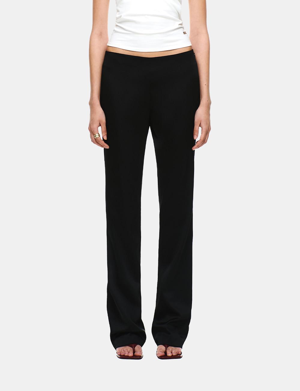 새틴 로우라이즈 팬츠