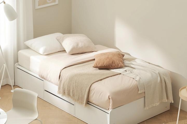 네드 무헤드 4단 멀티 통서랍형 수납 침대 SS/Q (매트,커버 반값)