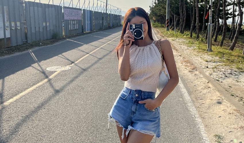 니트 홀터 나시