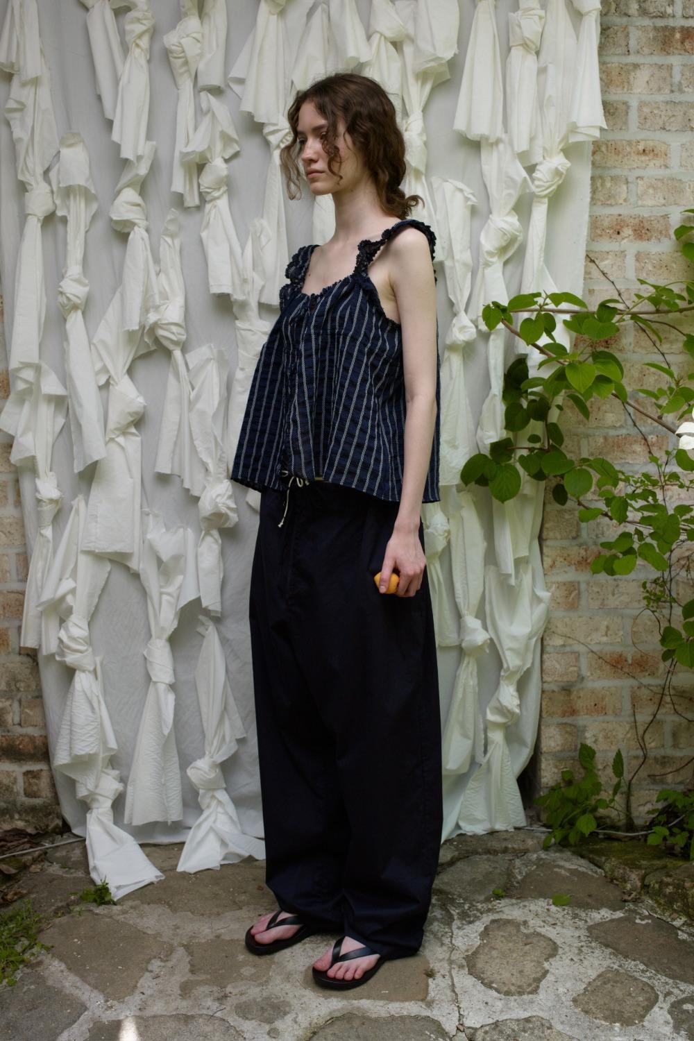 Via Pico stripe blouse (Navy)