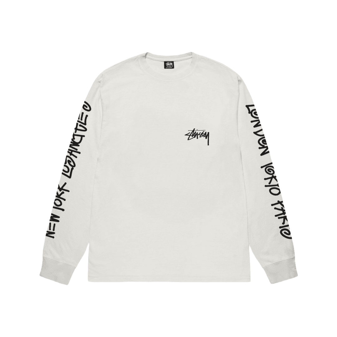 ★【Stussy】★Big Cities LS T-Shirt Pigment Dyed★Natural★ BIG CITIES LS TEE PIGMENT DYED - Stussy Store