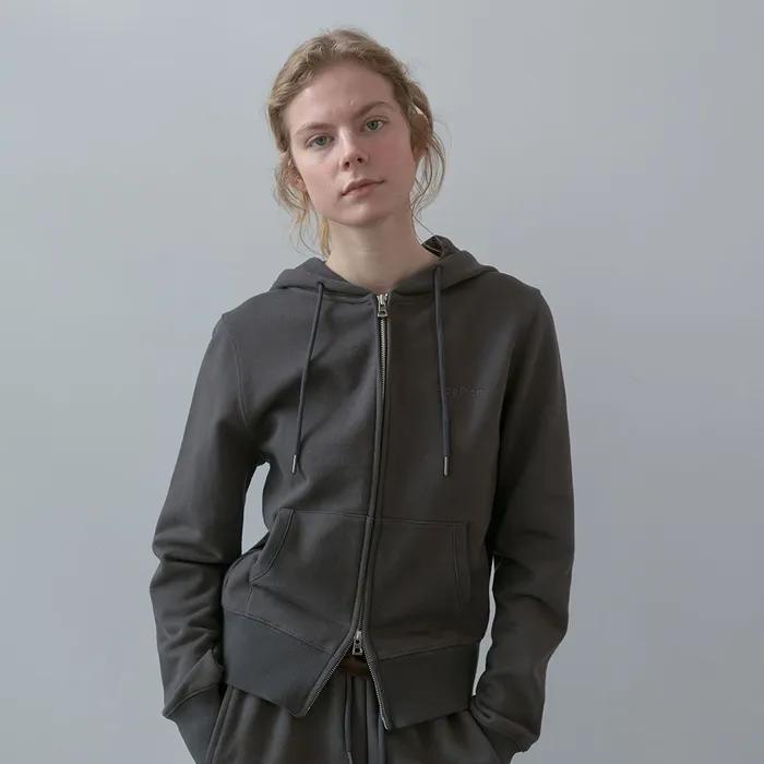 BASIC ZIP-UP HOODY (charcoal)