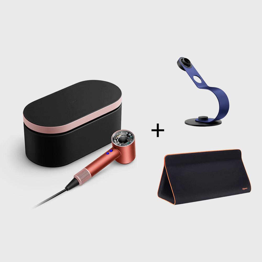 [트래블패키지] 다이슨 슈퍼소닉 뉴럴 헤어드라이어(스트로베리 브론즈/ 블러시 핑크)+전용스탠드