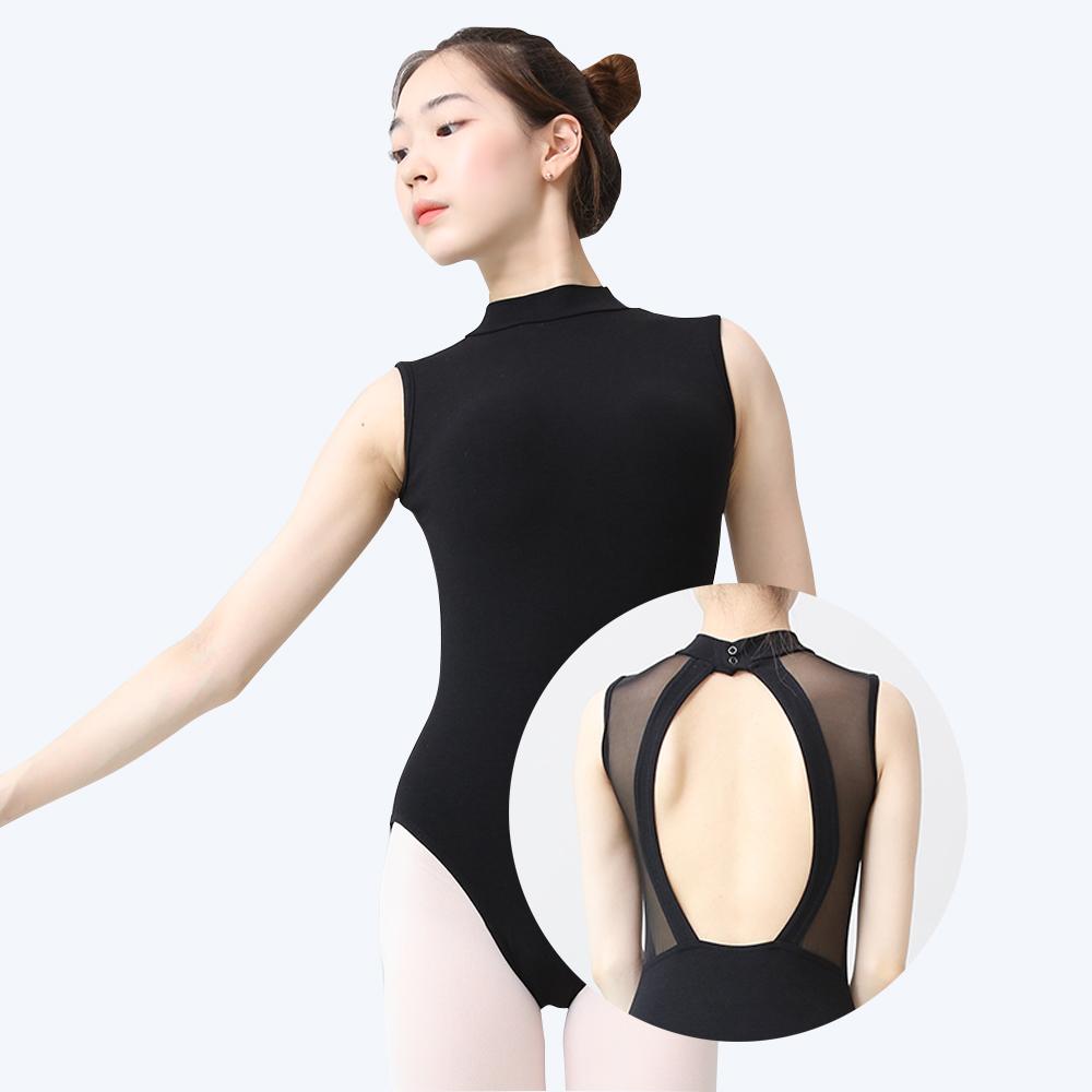 발롱 OWB2001 성인 발레복 블랙 레오타드