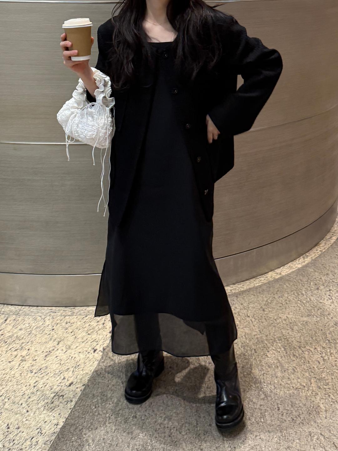 [리어스 제작] 에디션 레이어 원피스 (black)