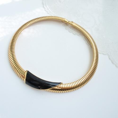 1980s MONET omega chain dressy necklace