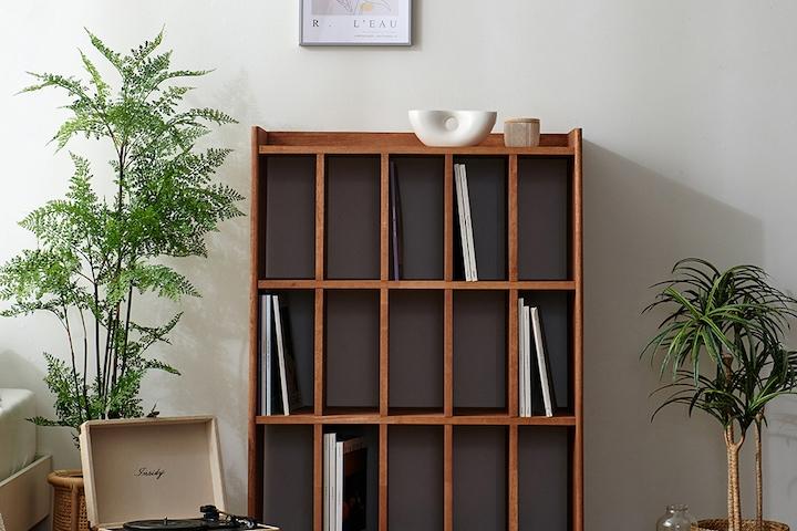 에디터의 서재 원목 LP형 깊은 책장 5X3 3colors_J72