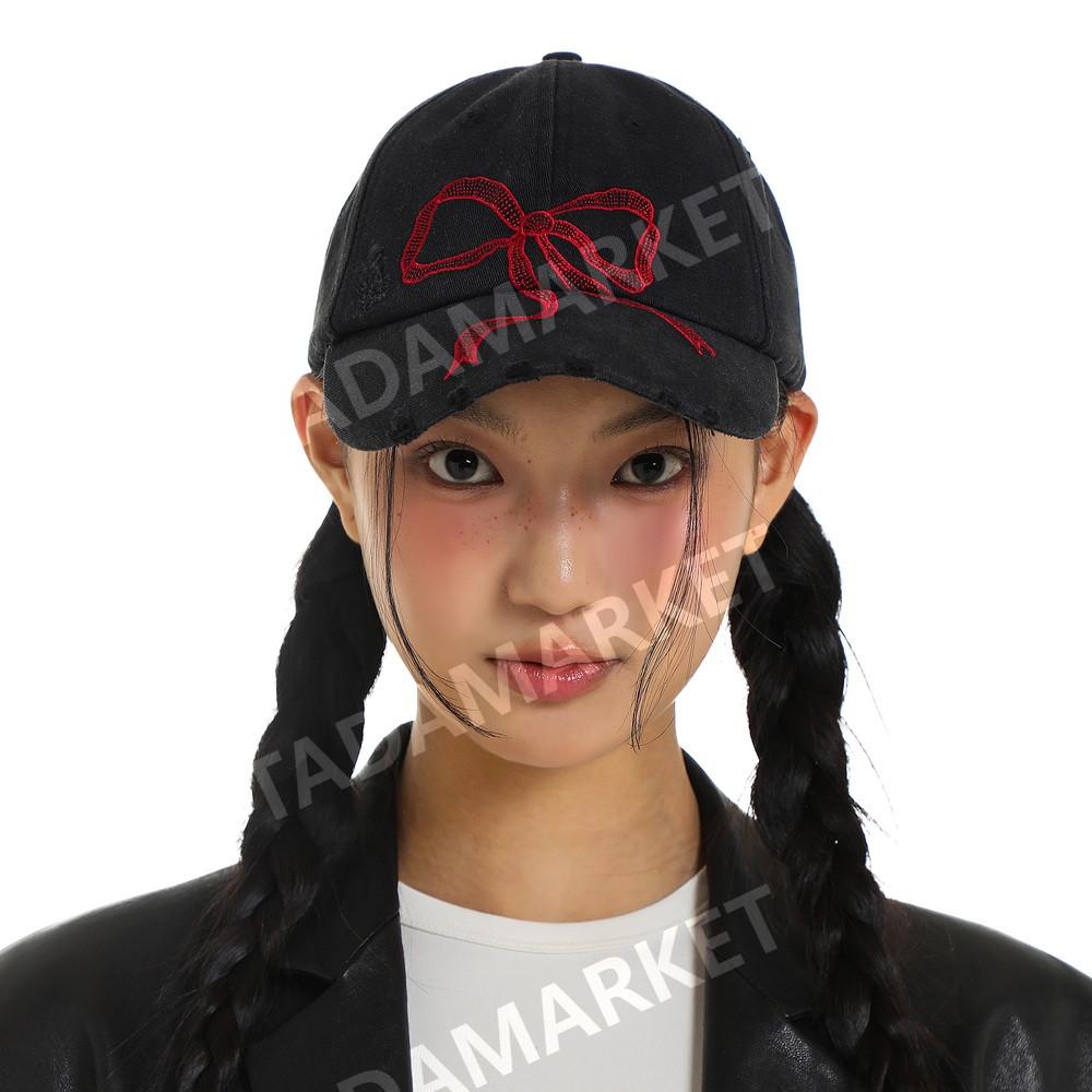 MOROMORO2 모로모로2 모자 리본 빈티지 볼캡 야구모자