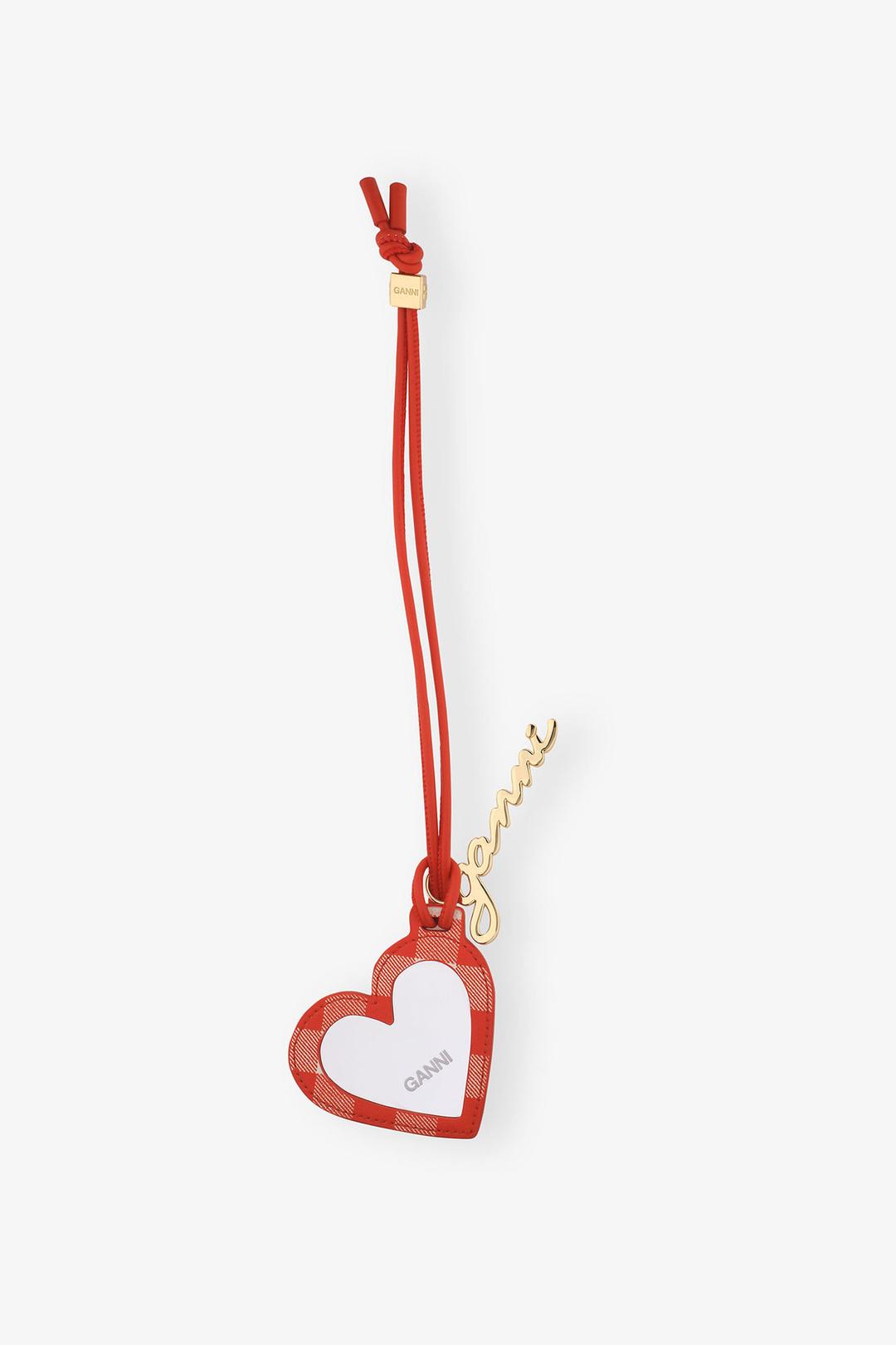 Red GANNI Bou Heart Mirror