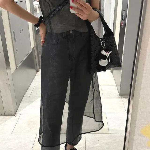 레이어드 시스루 나시 원피스