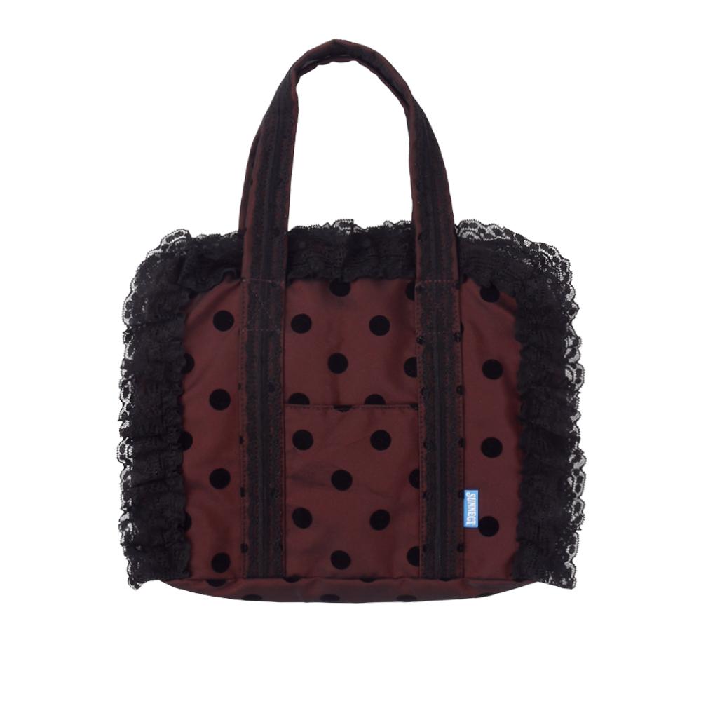 P.D. Lace Hand Bag - Burgundy
