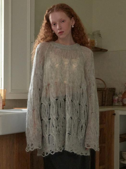 High density Oversize See Through Knit