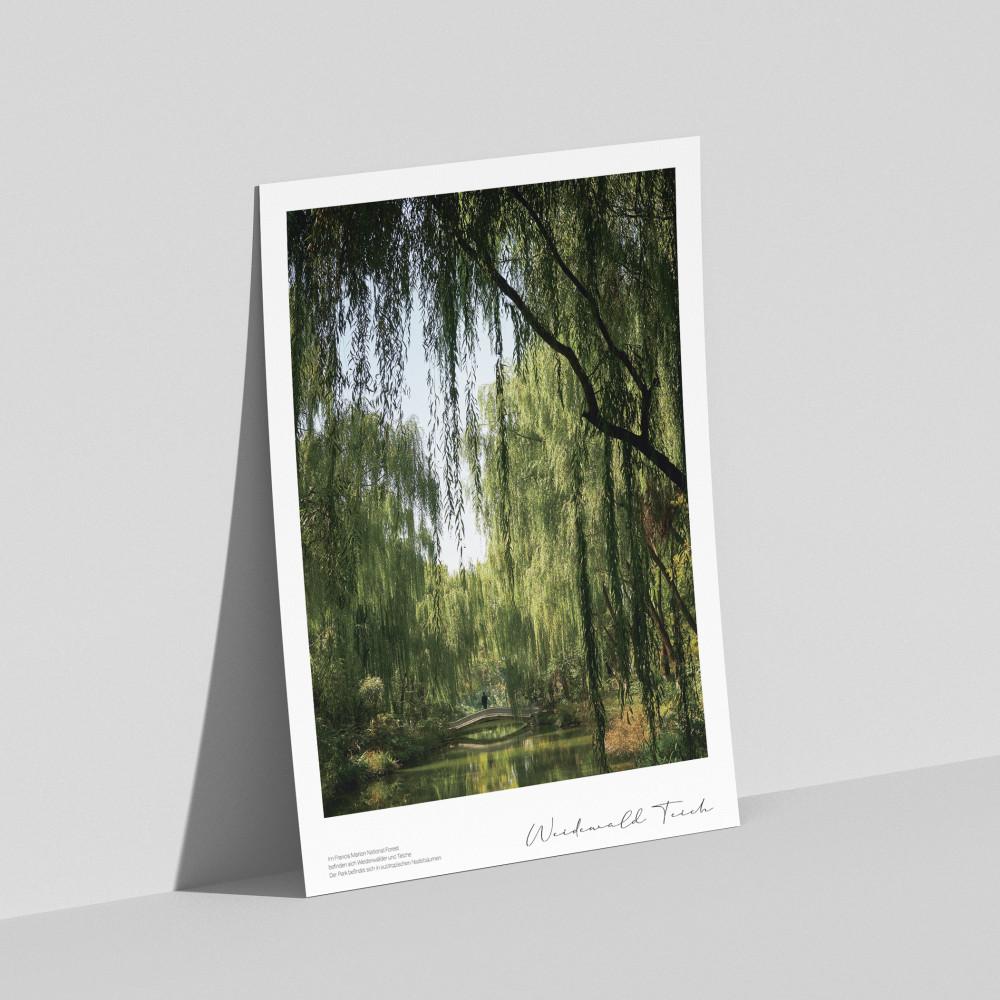 인테리어 아트포스터 Weidenwald Teich 수플 A1 A2 사이즈