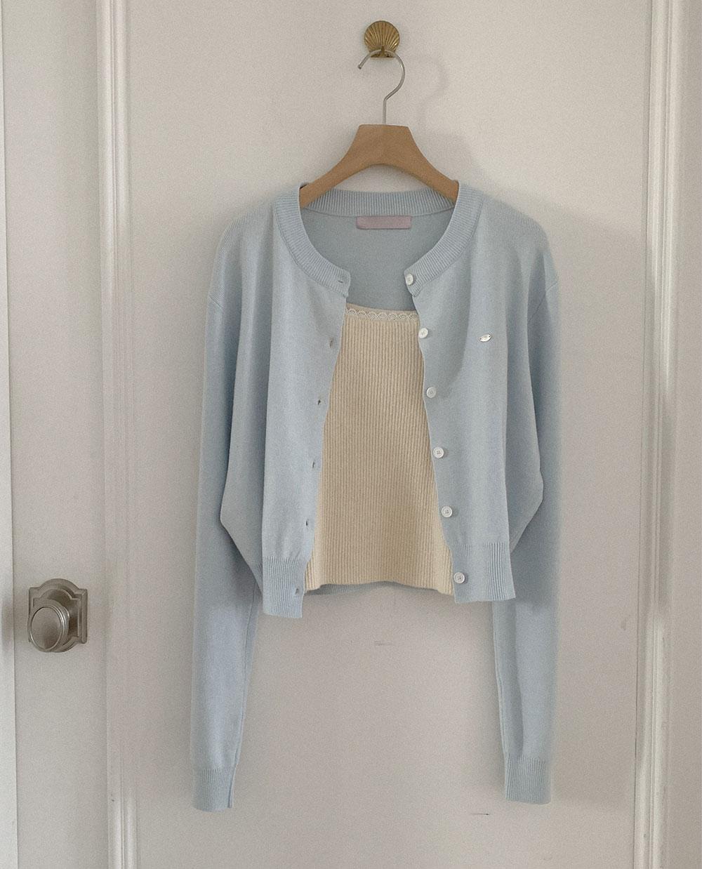 밀키 팬던트 가디건