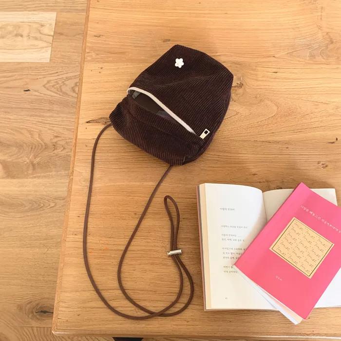 mini pocket bag - corduroy brown