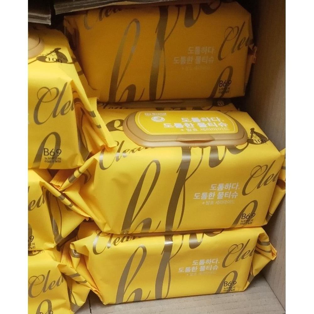 노브랜드 도톰한 캡형 물티슈 100매 x 10팩/ 발효 세라마이드