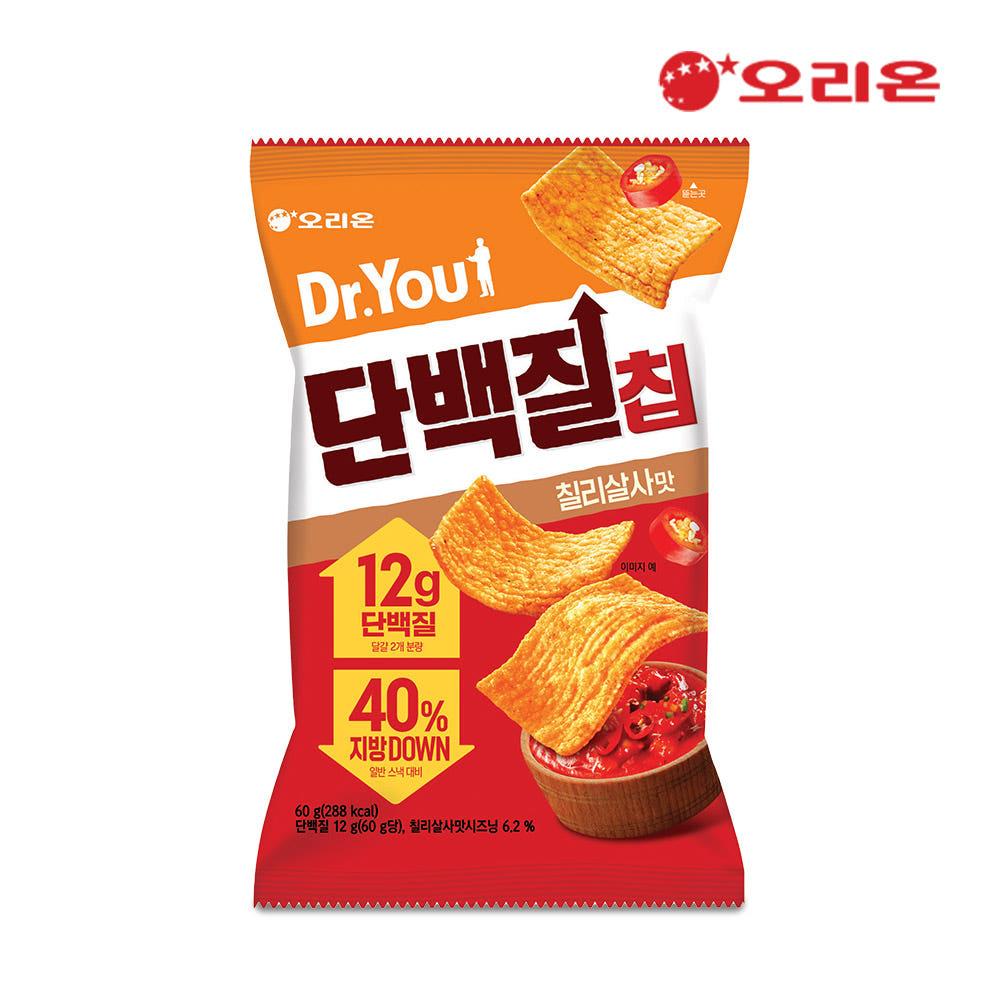 오리온 닥터유 단백질칩 칠리살사맛(60g) x 1개