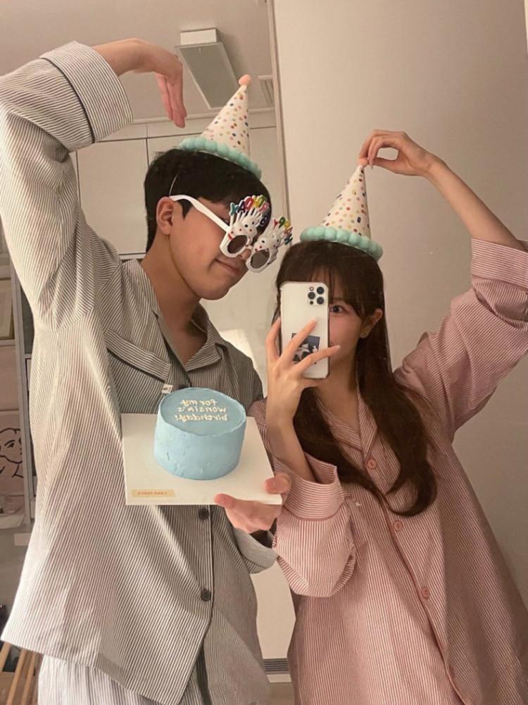 겨울 커플 잠옷 수면 여성 잠옷 크리스마스 홈웨어 선물