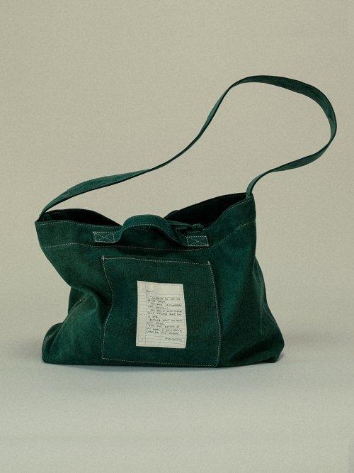 빈티지 캔버스 크로스백-그린